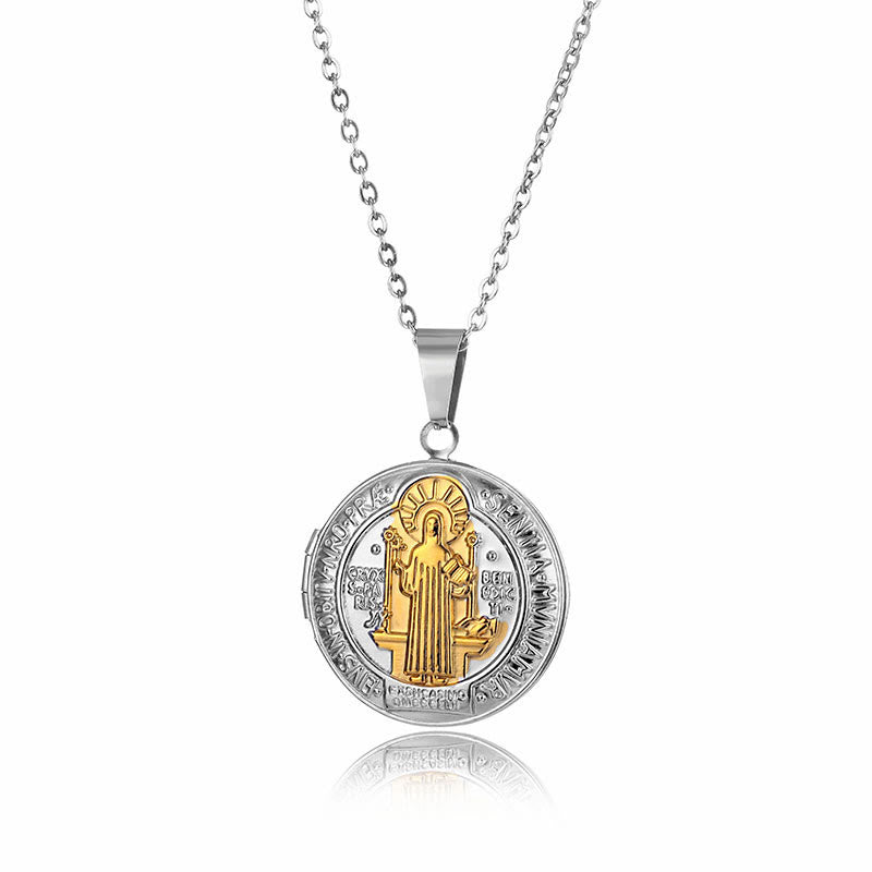 Free Today: Christ Classic St. Benedict Pendant Titanium Necklace