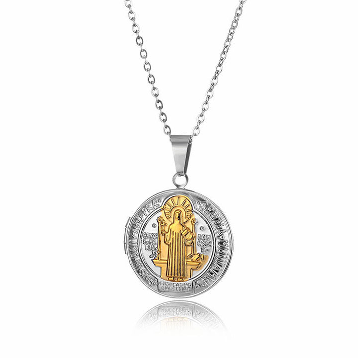 Free Today: Christ Classic St. Benedict Pendant Titanium Necklace