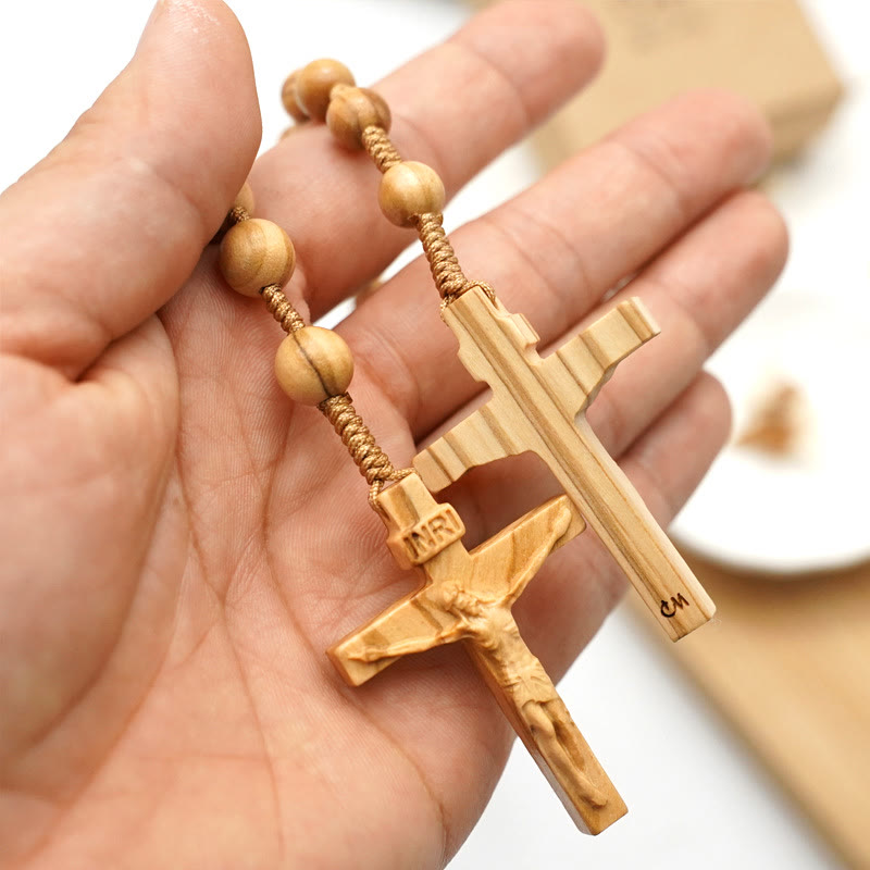 Handmade Olive Wood Quality Praying Rosary