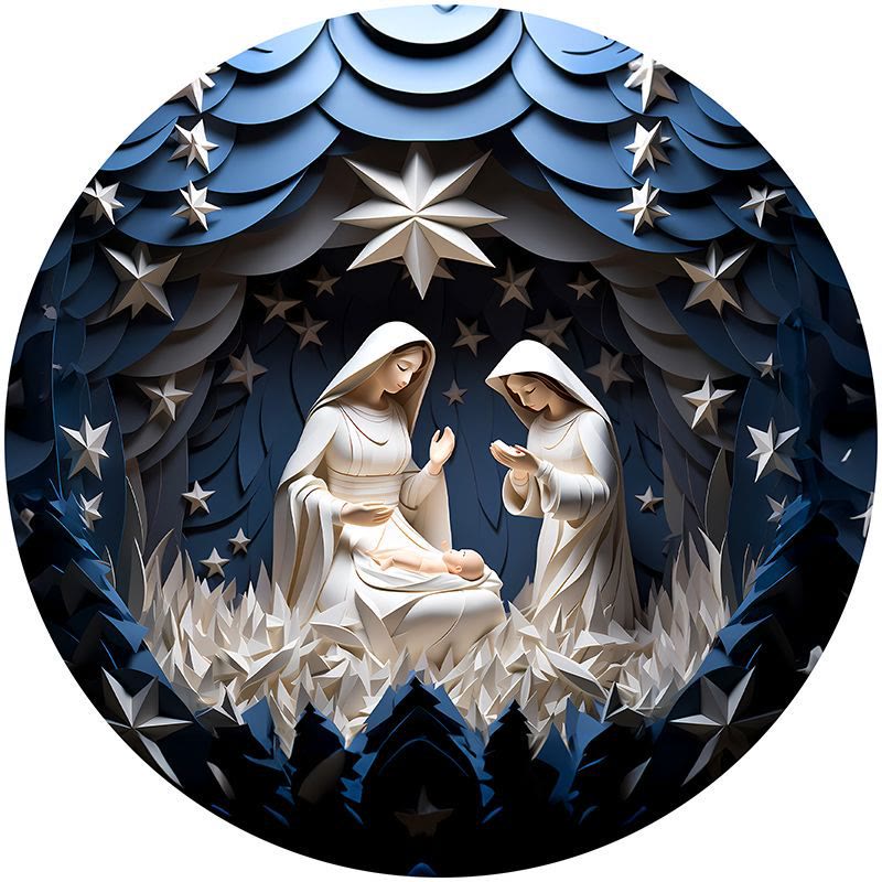 Discount Today: Blue Series 10 Styles Nativity Festive Decor Ornaments