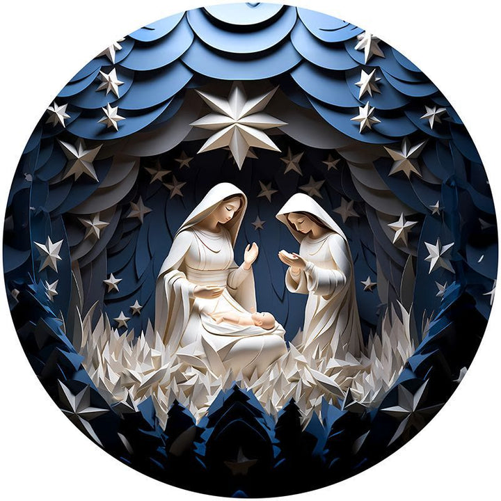 Discount Today: Blue Series 10 Styles Nativity Festive Decor Ornaments