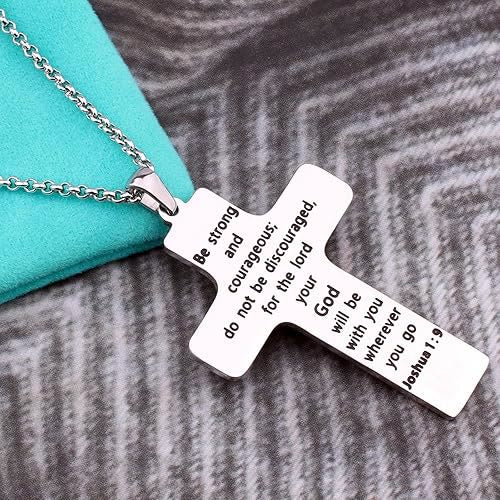 Christianartworkshop Sport Style Football Pray for Blessings Cross Necklace