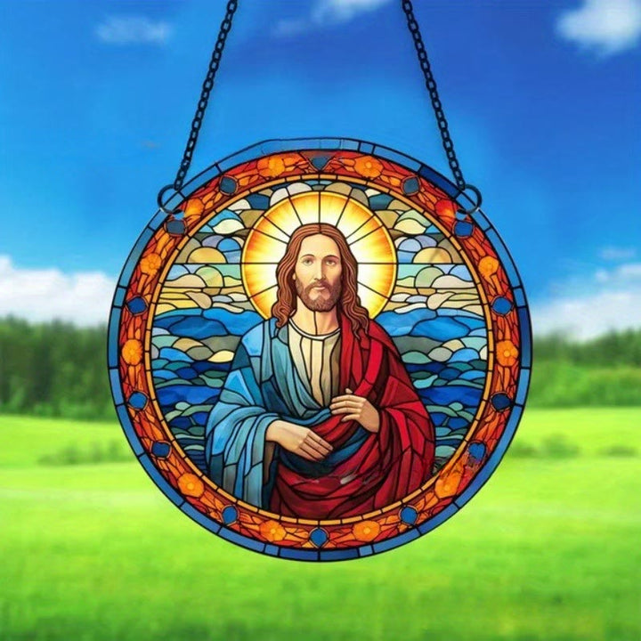 Discount Today: 5 Stained Glass Style Classic Christ Scene Ornaments