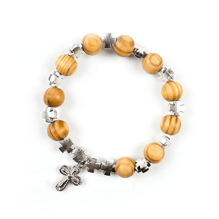 Blessings of Faith: Wooden Beads Prayer Christ Bracelet