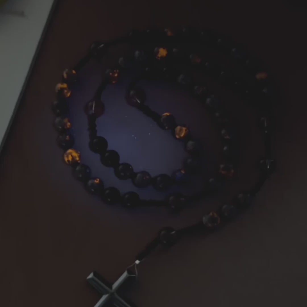 FREE Today: Color-Shifting Luminous Flame Stone Beads Rosary, Bracelet