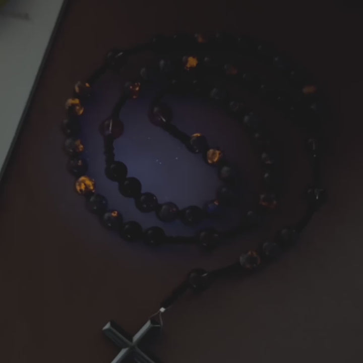 FREE Today: Color-Shifting Luminous Flame Stone Beads Rosary, Bracelet